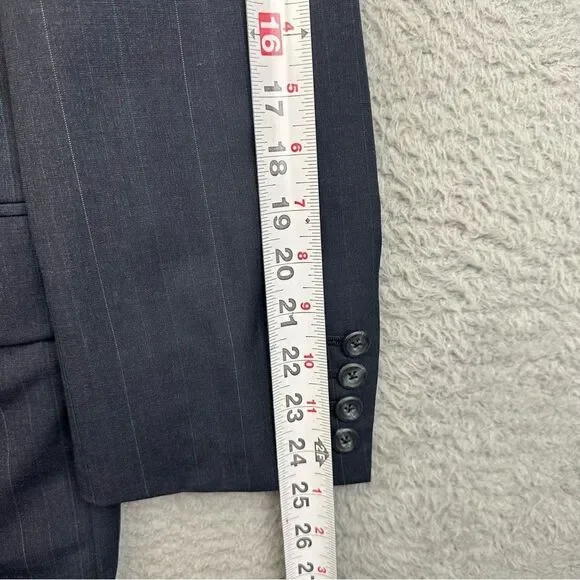Holland & Sherry Savile Row Blazer Mens 42R Blue Bespoke Vintage USA Made Office
